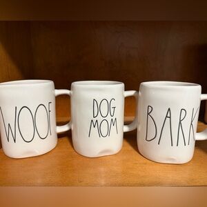 Rae Dunn OG Dog Mom, Woof, and Bark Mugs